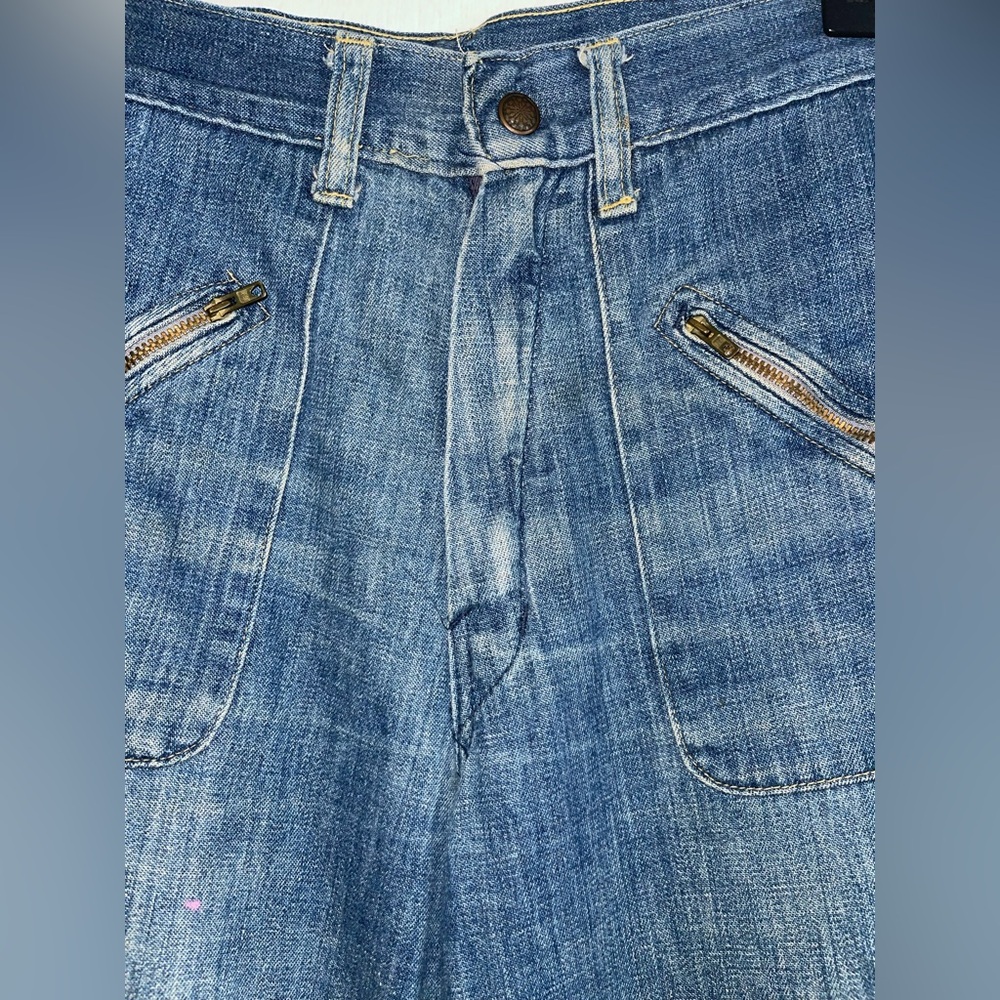 Vintage BIG YANK Women's Blue Wide-Leg Jeans - Picture 3 of 9